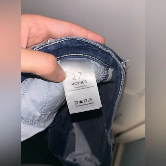 Mother Jeans Womens 27 The Insider Crop Step Fray Sweet And Sassy Denim Raw Hem - Picture 8 of 8